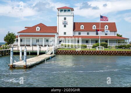 North Carolina Silver Lake Ocracoke Island Harbor NCCAT, Center for the Advancement of Teaching Campus Dock Waterfront, Stockfoto