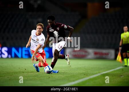 Turin, Italien. 15. August 2021. Während des Fußballspiels von Coppa Italia zwischen dem FC Turin und dem US-Cremonesen. Kredit: Nicolò Campo/Alamy Live Nachrichten Stockfoto