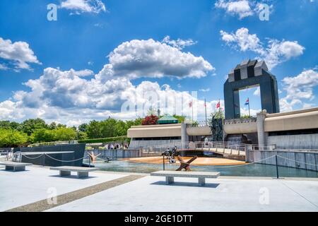 The Elmon T. Gray Plaza am National D-Day Memorial in Bedford, Virginia. Stockfoto