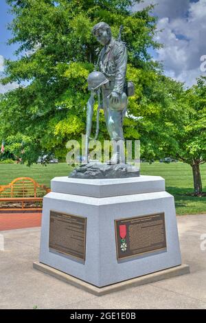 Die Hommage-Skulptur an die Bedford Boys am National D-Day Memorial in Bedford, Virginia. Stockfoto