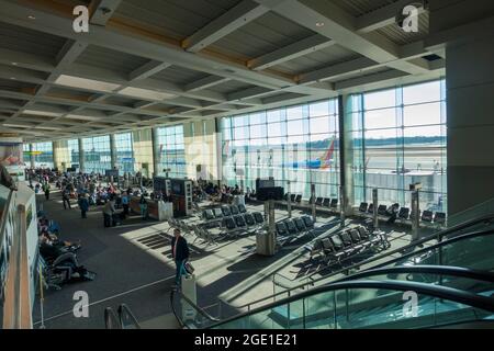 Die Terminalhalle für Southwest Airlines am Baltimore-Washington International Airport. Stockfoto