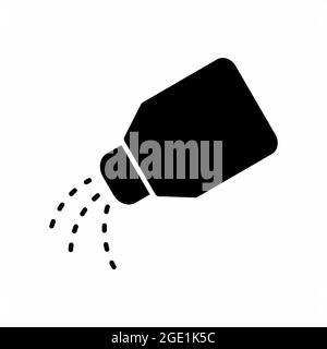 Vektorgrafik von - Salzflasche - Black Style - einfache Illustration. Bearbeitbare Kontur. Design-Vorlage Vektor.Umriss Stil Design.Vektor Grafik illus Stock Vektor