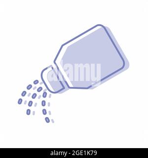 Vektorgrafik von - Salzflasche - Twins Style - einfache Illustration. Bearbeitbare Kontur. Design-Vorlage Vektor.Umriss Stil Design.Vektor Grafik illus Stock Vektor