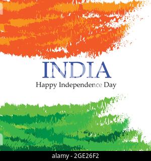 Happy Independence Day of India Vektor-Illustration. Indisches Flaggen-Design für den 15. August. Stock Vektor