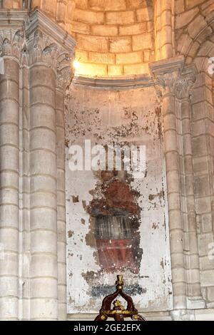 Gannat malte Kirche, Departement Allier, Auvergne-Rhone-Alpes, Frankreich, Europa Stockfoto