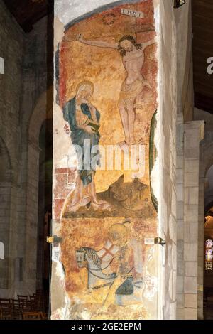 Gannat malte die Kirche. Allier-Abteilung. Auvergne Rhone Alpes. Frankreich Stockfoto