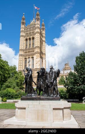 The Burgers of Calais in Victoria Tower Gardens London, England Stockfoto