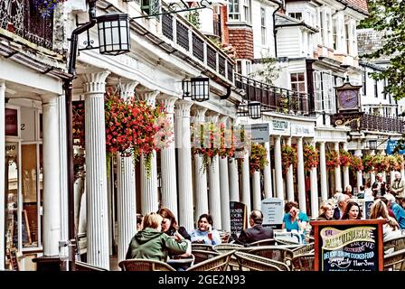 Royal Tunbridge Wells, Pantiles - eine touristische Attraktion Stockfoto