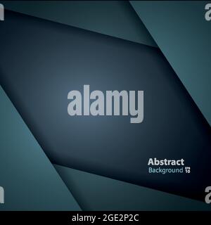 Dunkelgrün türkis moderner Vektor Hintergrund Overlay Multi Papier. Vektorgrafik. Stock Vektor