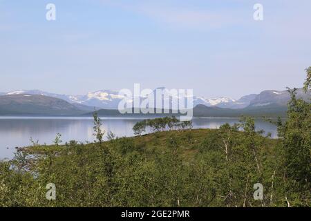 Seenlandschaft von Kilpisjärvi Stockfoto