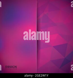 Abstrakter Mosaikhintergrund. Rosa, lila, violette Dreiecke geometrischer Hintergrund. Kann in Cover-Design, Buch-Design, Website-Hintergrund, CD-Bucht verwendet werden Stock Vektor