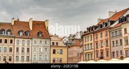 Warsaw Old Town, HDR-Bild Stockfoto