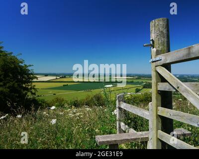 North Wessex Downs/Hills/Downland/Countryside Großbritannien. Stockfoto