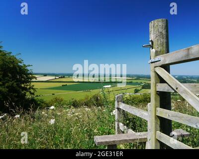 North Wessex Downs/Hills/Downland/Countryside Großbritannien. Stockfoto