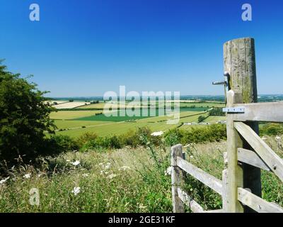 North Wessex Downs/Hills/Downland/Countryside Großbritannien. Stockfoto