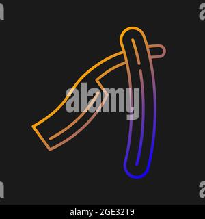 Altmodische Rasiermesser Gradient Vektor-Symbol für dunkle Thema Stock Vektor