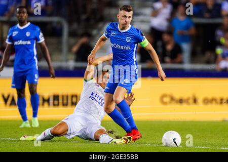 GENK, BELGIEN - 14. AUGUST: Bryan Heynen von KRC Genk während des Jupiler Pro League-Spiels zwischen KRC Genk und OH Leuven in der Luminus Arena am 14. August 2021 in Genk, Belgien (Foto: Joris Verwijst/Orange Picts) Stockfoto