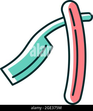 Altmodisches RGB-Farbsymbol in Rasierklinge Stock Vektor