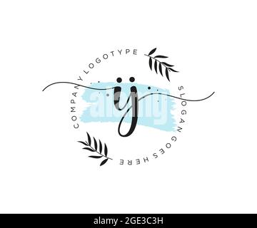 IJ feminine Logo Schönheit Monogramm und elegantes Logo-Design, Handschrift Logo der ursprünglichen Signatur, Hochzeit, Mode, Blumen und botanischen mit kreativen Stock Vektor