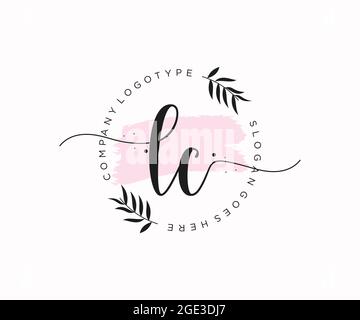 LC feminine Logo Schönheit Monogramm und elegantes Logo-Design, Handschrift Logo der ursprünglichen Signatur, Hochzeit, Mode, Blumen und botanischen mit kreativen Stock Vektor