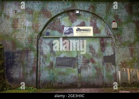 Eingang zur Festung Siegfried Line, Pirmasens, Rheinland-Pfalz, Deutschland Stockfoto