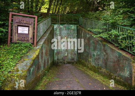 Eingang zur Festung Siegfried Line, Pirmasens, Rheinland-Pfalz, Deutschland Stockfoto