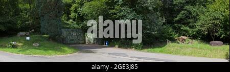 Eingang zur Festung Siegfried Line, Pirmasens, Rheinland-Pfalz, Deutschland Stockfoto