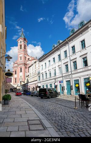 Stadtpfarrkirche am Rindermarkt Stockfoto