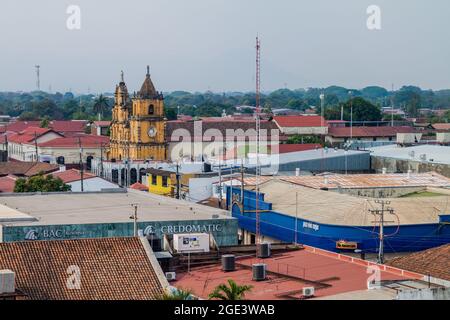 LEON, NICARAGUA - 25. APRIL 2016 Recoleccion Kirche in Leon Nicaragua Stockfoto