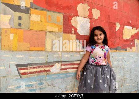 Das arme Viertel Ouzai, südliche Vororte, Beirut, Libanon. Stockfoto