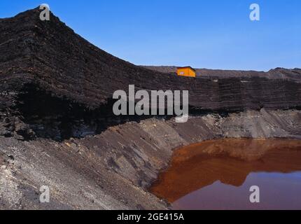 Tagebau-Kohlebergwerk Stockfoto