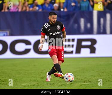 15. August 2021: Der Mittelfeldspieler von D.C. United, Junior Moreno (5), im Einsatz während des MLS-Spiels zwischen DC United und dem SC Nashville im Nissan Stadium in Nashville, TN. Kevin Langley/CSM Stockfoto