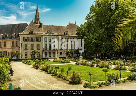 Die Gärten des Maison de l 'International in Grenoble, eine kommunale Struktur offen für den internationalen Markt. Grenoble, Frankreich Stockfoto