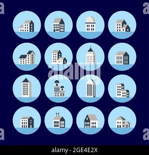 Symbole des Gebäudes. Stock Vektor