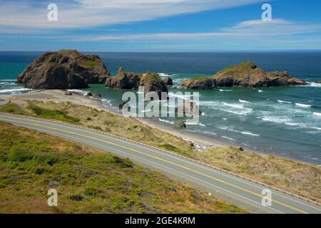 Myers Beach Blick, Cape Sebastian State Park, Oregon Stockfoto