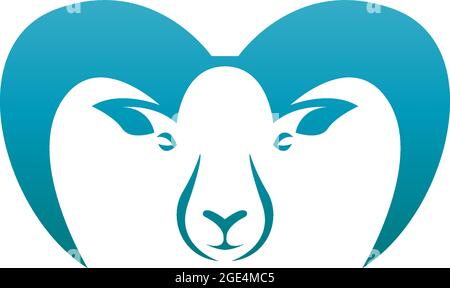 Ziegensymbol Logo Vektor Design Vorlage Illustration Stock Vektor