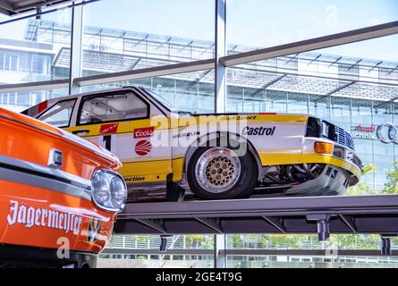 Audi Sport quattro, Rallye-Weltmeister 1984 aus dem Audi Museum Mobile in Ingolstadt-Deutschland. Stockfoto