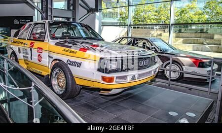 Audi Sport quattro, Rallye-Weltmeister 1984 aus dem Audi Museum Mobile in Ingolstadt-Deutschland. Stockfoto