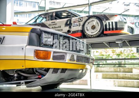 Audi Sport quattro, Rallye-Weltmeister 1984 aus dem Audi Museum Mobile in Ingolstadt-Deutschland. Stockfoto