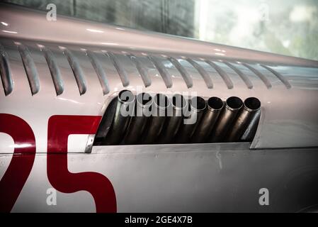 1939 Auto Union Typ C Hillclimb-Radaufsatzgerät von Audi Museum Mobile in Ingolstadt, Deutschland. Stockfoto