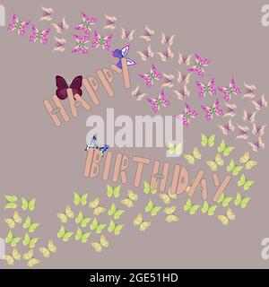 alles Gute zum Geburtstagskarte Stock Vektor