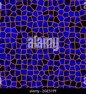 Blaues lineares psychedelisch strukturiertes Muster Stockfoto