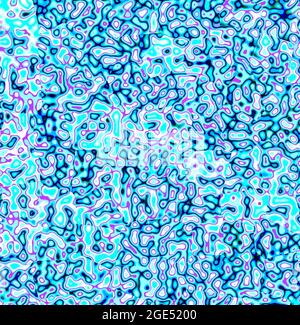 Blaues lineares psychedelisch strukturiertes Muster Stockfoto