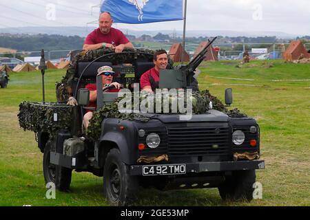 Kriegsverteran und Amputierte Ben Parkinson MBE aus Doncaster bei der Yorkshire Kriegserfahrung in Hunsworth, West Yorkshire, Großbritannien Stockfoto