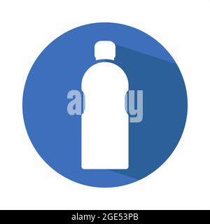Vektorgrafik von - Wasserflasche - Flat Style - einfache Illustration. Bearbeitbare Kontur. Design-Vorlage Vektor.Umriss Stil Design.Vektor Grafik illus Stock Vektor