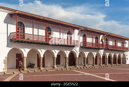 Plaza de la Aduana, Cartagena de Indias, Kolumbien. Stockfoto