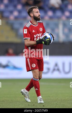 Genua, Italien, 16. August 2021. Matteo Pisseri von US Alessandria beim Coppa Italia-Spiel in Luigi Ferraris, Genua. Bildnachweis sollte lauten: Jonathan Moscrop / Sportimage Kredit: Sportimage/Alamy Live Nachrichten Kredit: Sportimage/Alamy Live Nachrichten Stockfoto