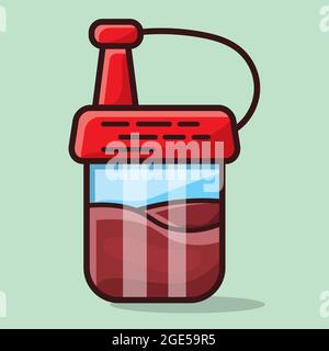 sojasauce Flasche isoliert Cartoon Vektor Illustration in flachem Stil Stock Vektor