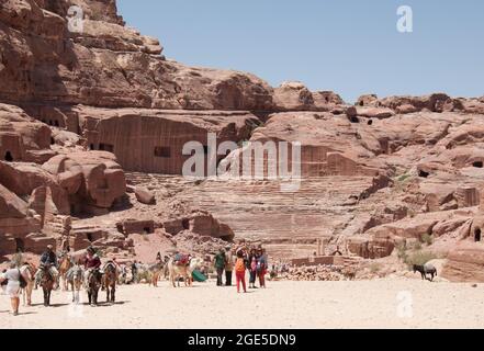 Das Theater, Petra, Jordanien, Naher Osten. Stockfoto