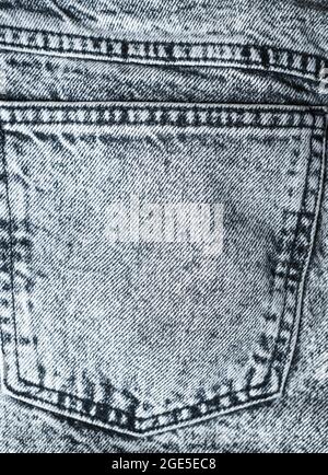 Blaue Denim-Jeans-Textur. Denim-Hintergrundtextur für Design. Denim-Struktur in Canvas. Blauer Denim, der als Hintergrund verwendet werden kann Stockfoto